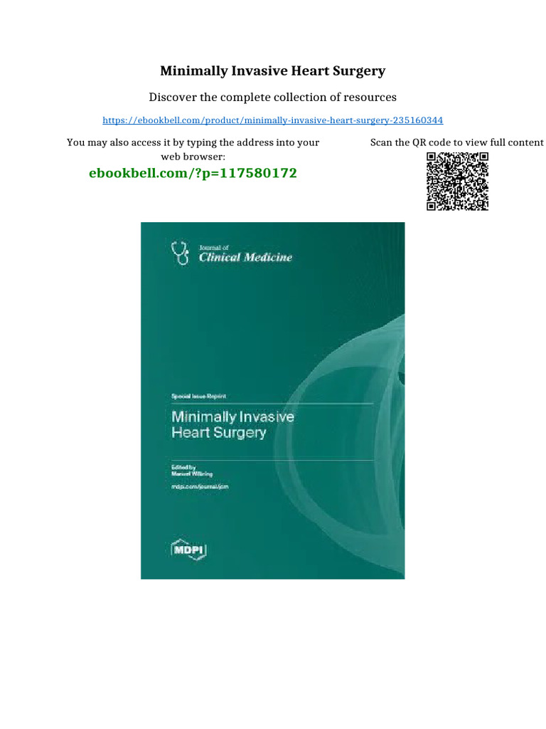Minimally Invasive Heart Surgery Newest Edition 2025 | PDF | Honduras