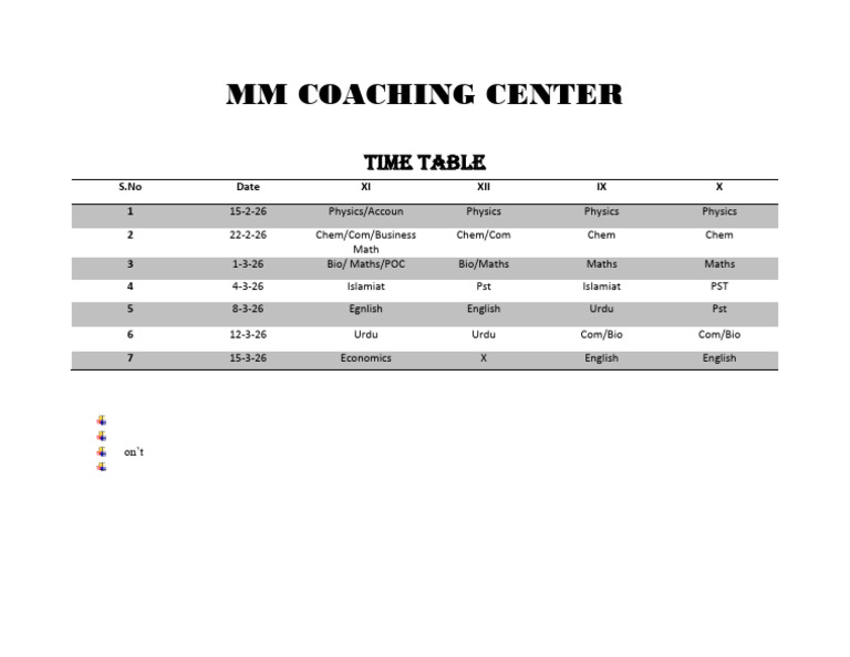 Mm Coaching Cente2 | PDF