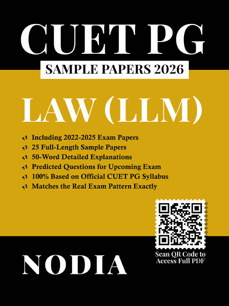 Cuet PG 2026 SP Law LLM Sample Paper PDF | PDF | Royal Assent ...