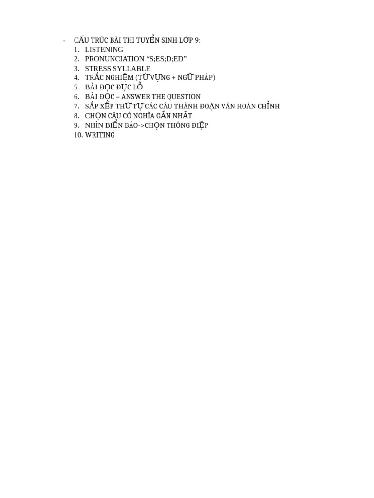 Test Structure | PDF