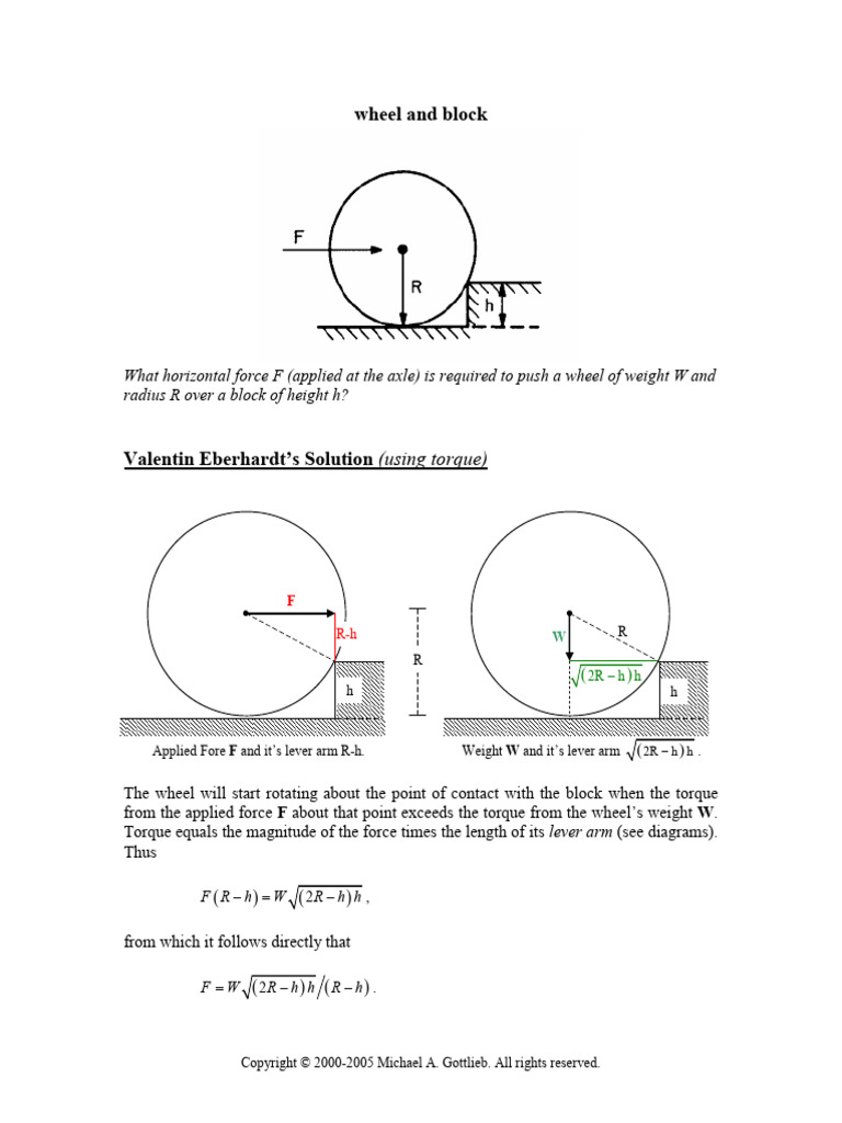 Wheel and Block Sol 3 | PDF