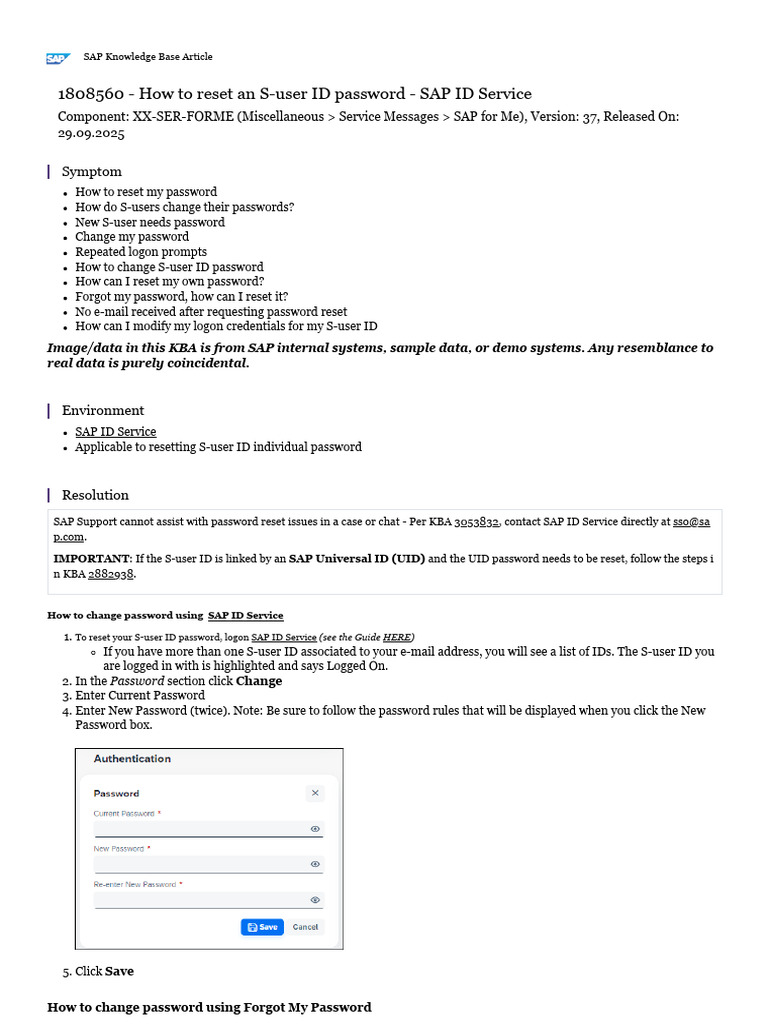 How To Reset An S-User ID | PDF | Login | Password