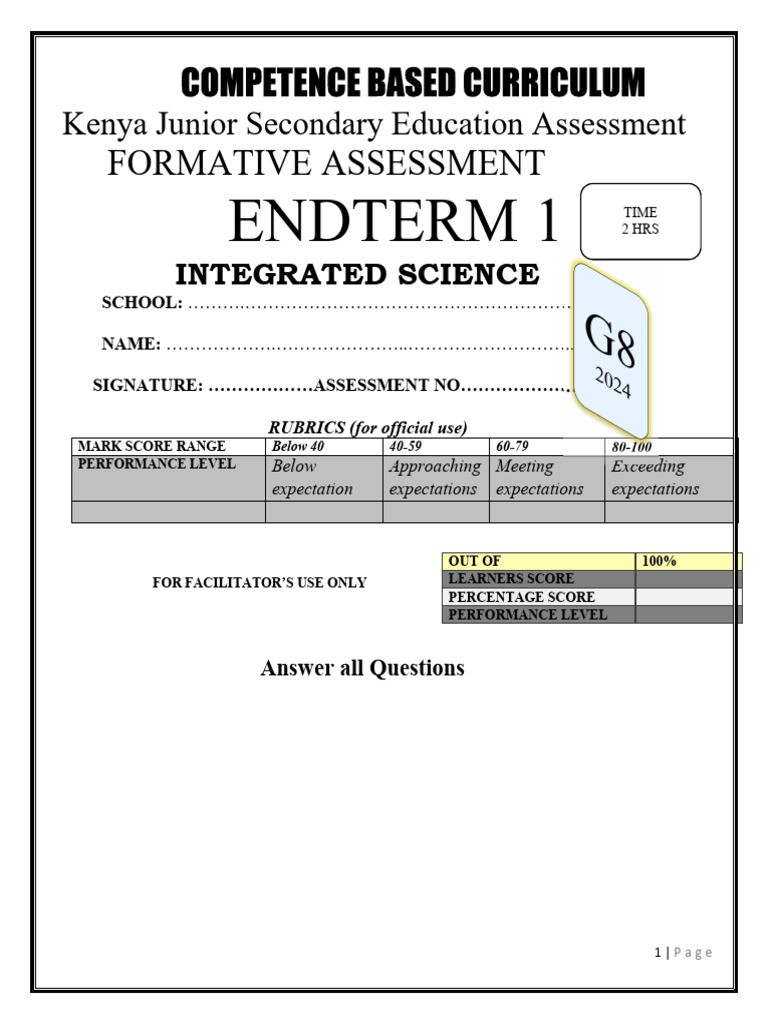g8 Integrated Science Qs | PDF | Atmosphere Of Earth | Water