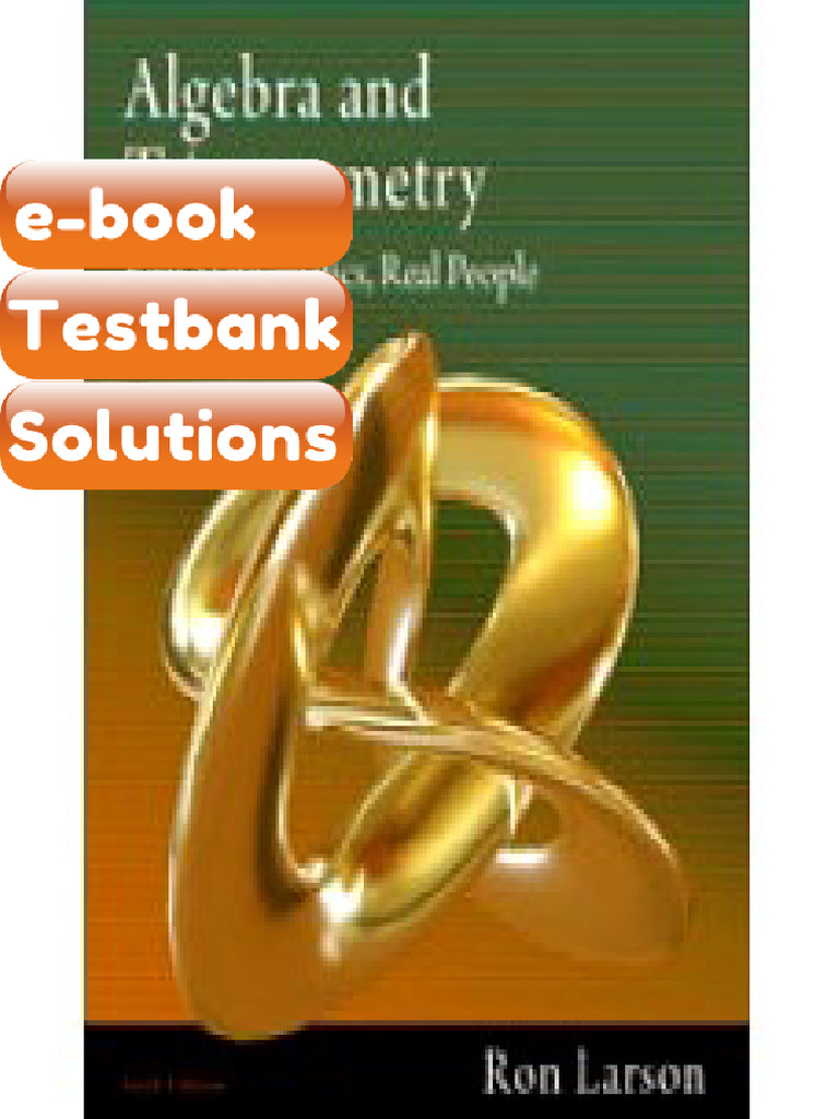 Testbank Algebra and Trigonometry Real Mathematics Real People 6th ...