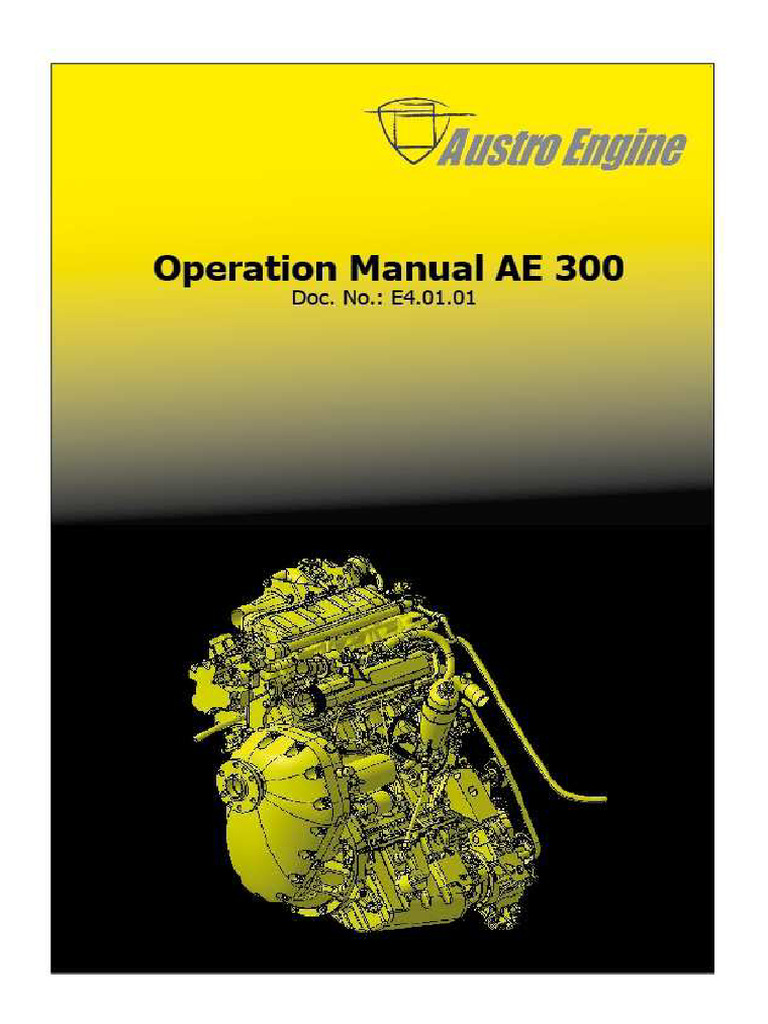 AE300 Operation Manual | PDF | Engines | Diesel Fuel