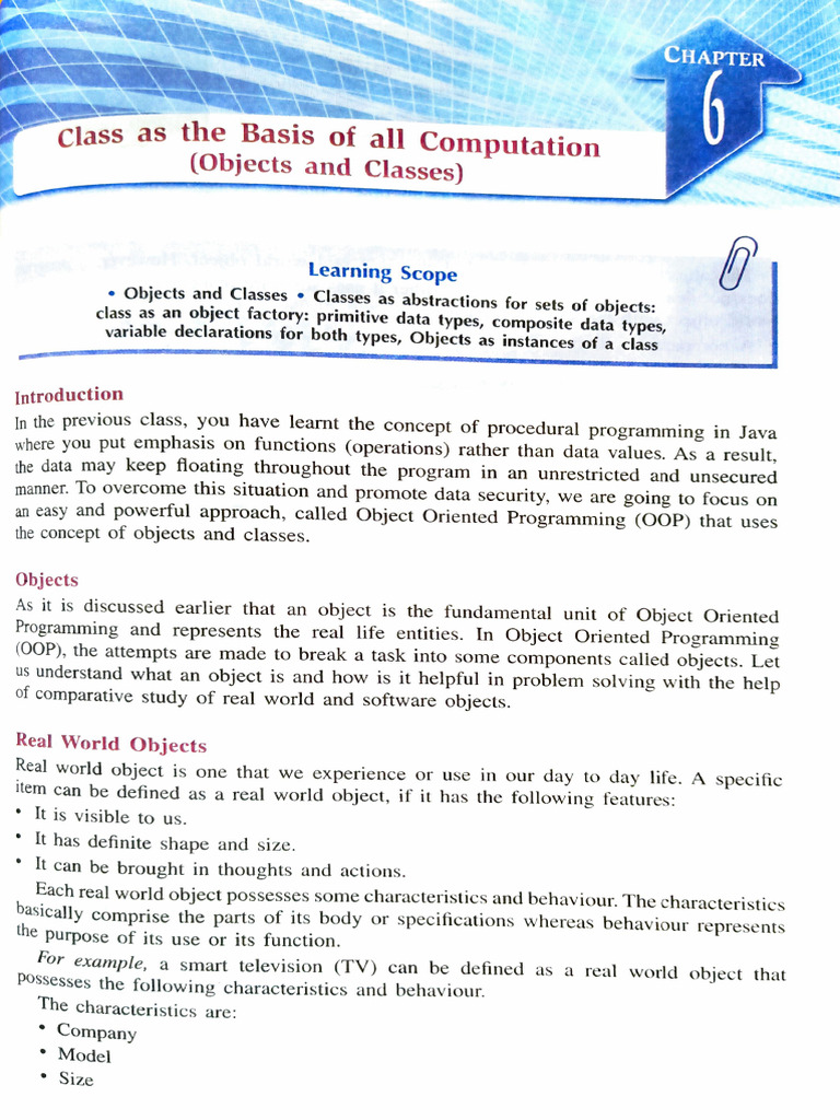 Class and Objects X STD APC | PDF