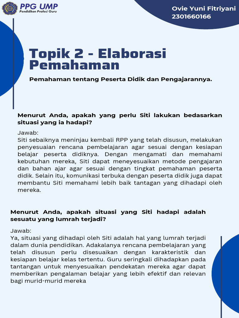 PPDP Topik 2 Elaborasi Pemahaman | PDF