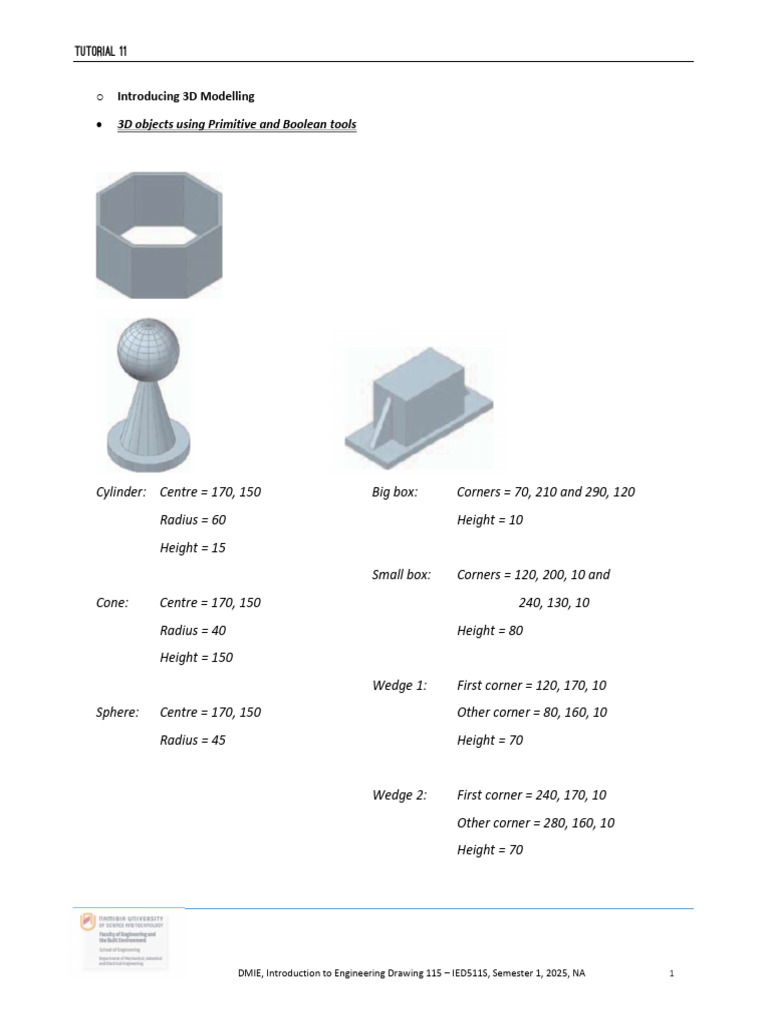 Tutorial 11 | PDF | Geometry | Technical Drawing