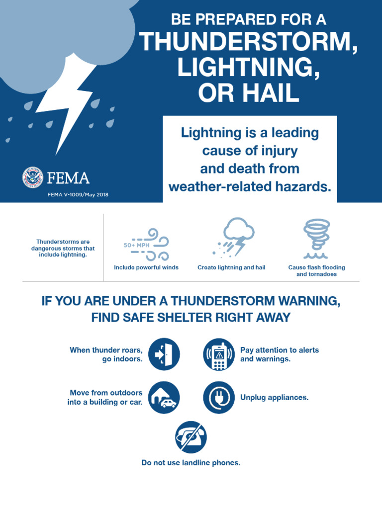 Thunderstorm Information Sheet | PDF | Thunderstorm | Lightning