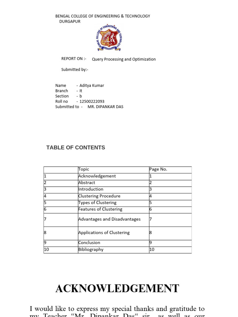 Bengal College of Engineering & Technology Durgapur | PDF | Databases ...