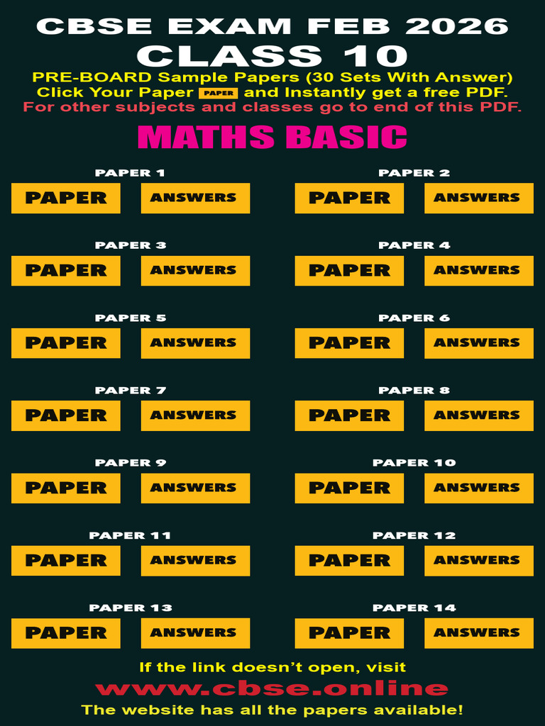 Maths Basic 10th | PDF | Science
