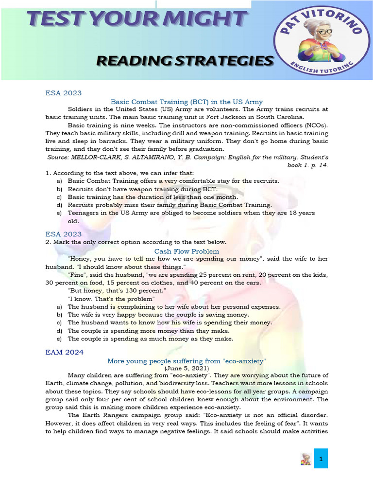 TYM+ +Reading+Strategies+ +English+Tutoring+ +Pat+Vitorino | PDF ...
