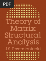 Download Theory of Matrix Structural Analysis by mansoor azam SN99681856 doc pdf