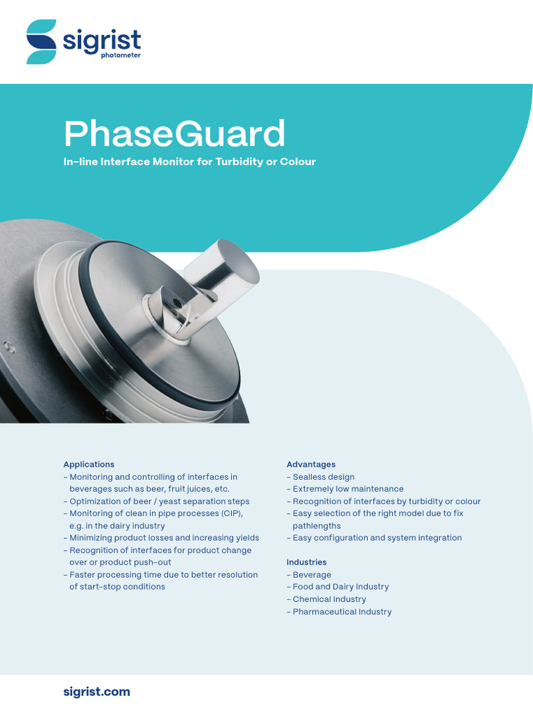 PhaseGuard- In-line Interface Monitor for Turbidity or Colour (Brochure ...