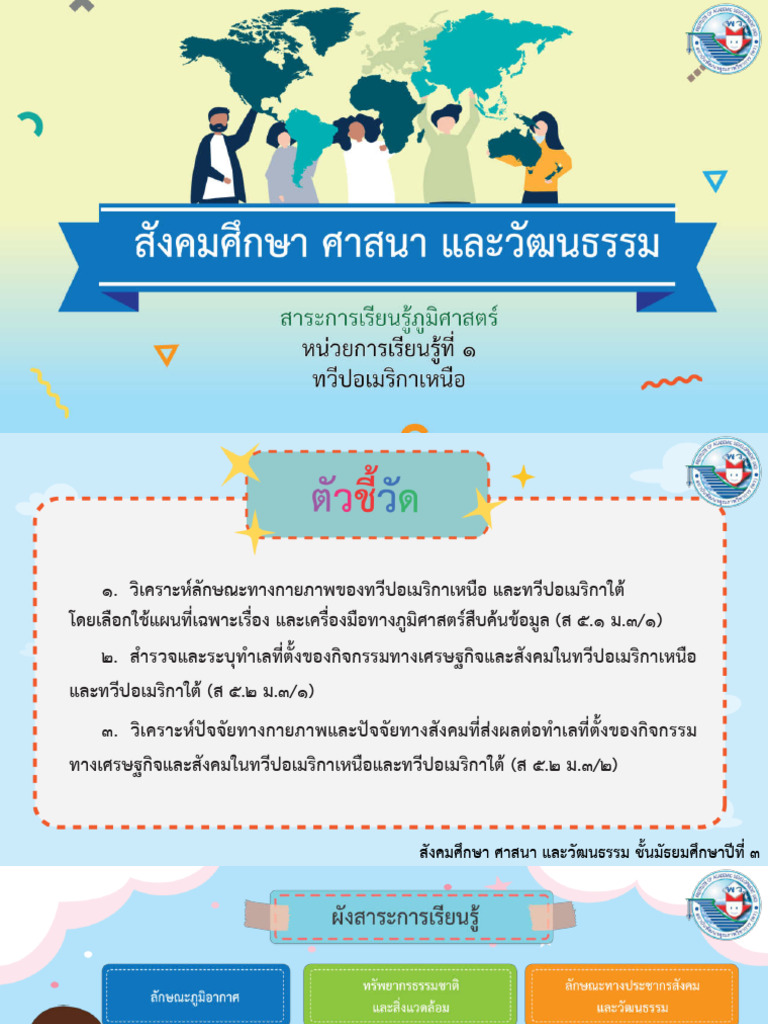 ภูมิศาสตร์ ม.3 หน่วยที่ 1 - 01 | PDF