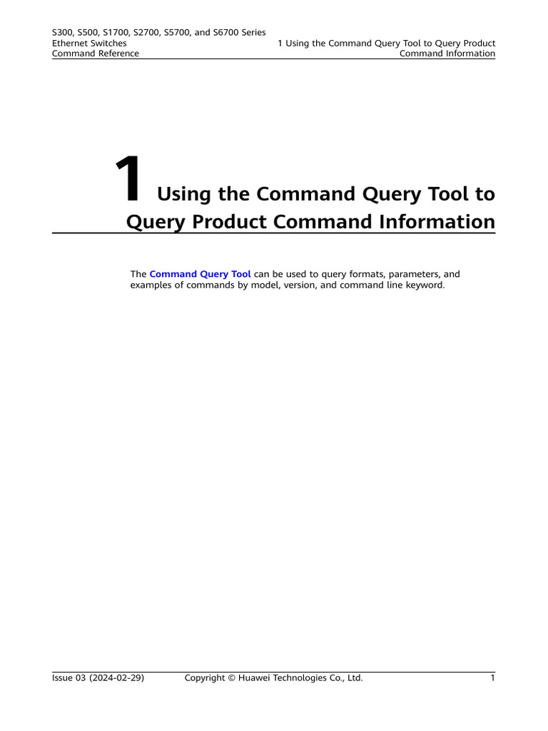01-01 Using the Command Query Tool to Query Product Command Information ...