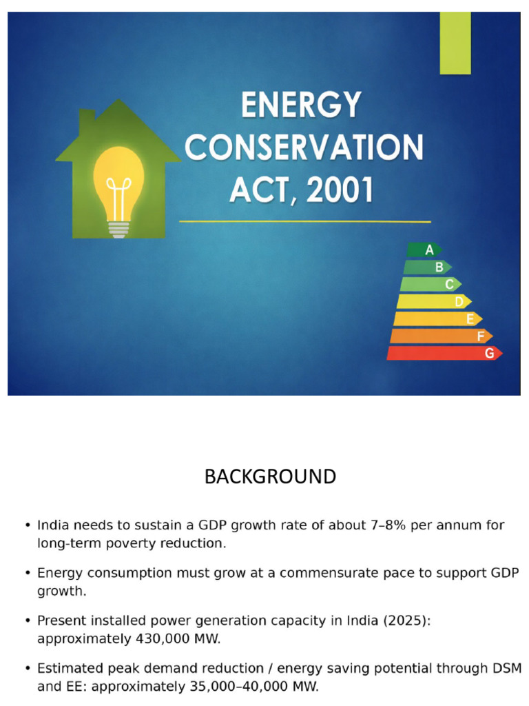 EC Act 2001 and Its Impact | PDF | Energy Conservation | Efficient ...