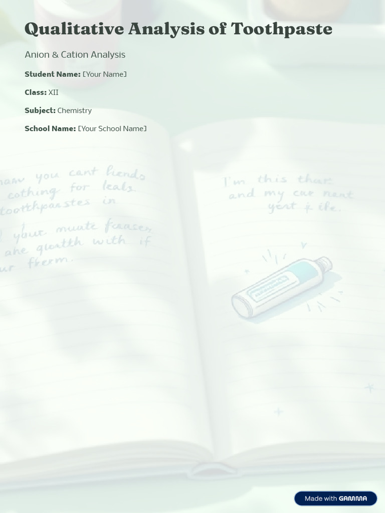 Qualitative Analysis of Toothpaste | PDF | Tooth Enamel | Ph