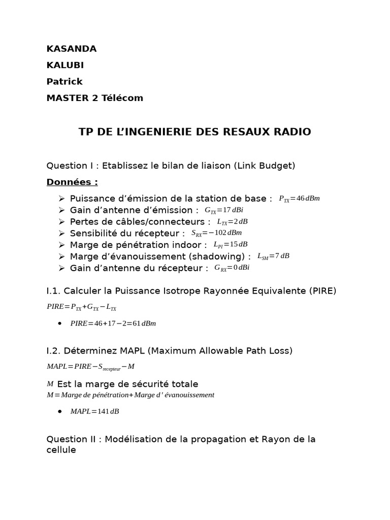 TP Osamalo | PDF | Antenne (Radio) | Radiation électromagnétique