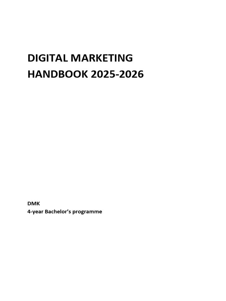 DM Handbook - Final - 2025-2026 | PDF | Marketing | Online Advertising