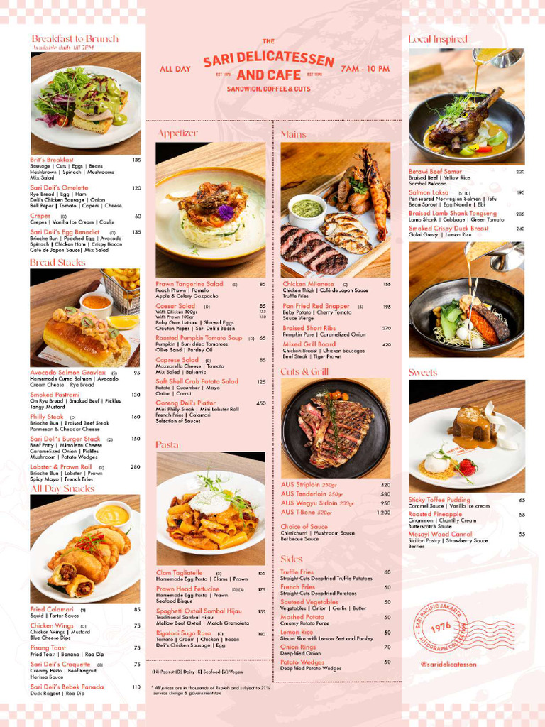 Menu Sari Deli's Rev.2026 - Potrait | PDF