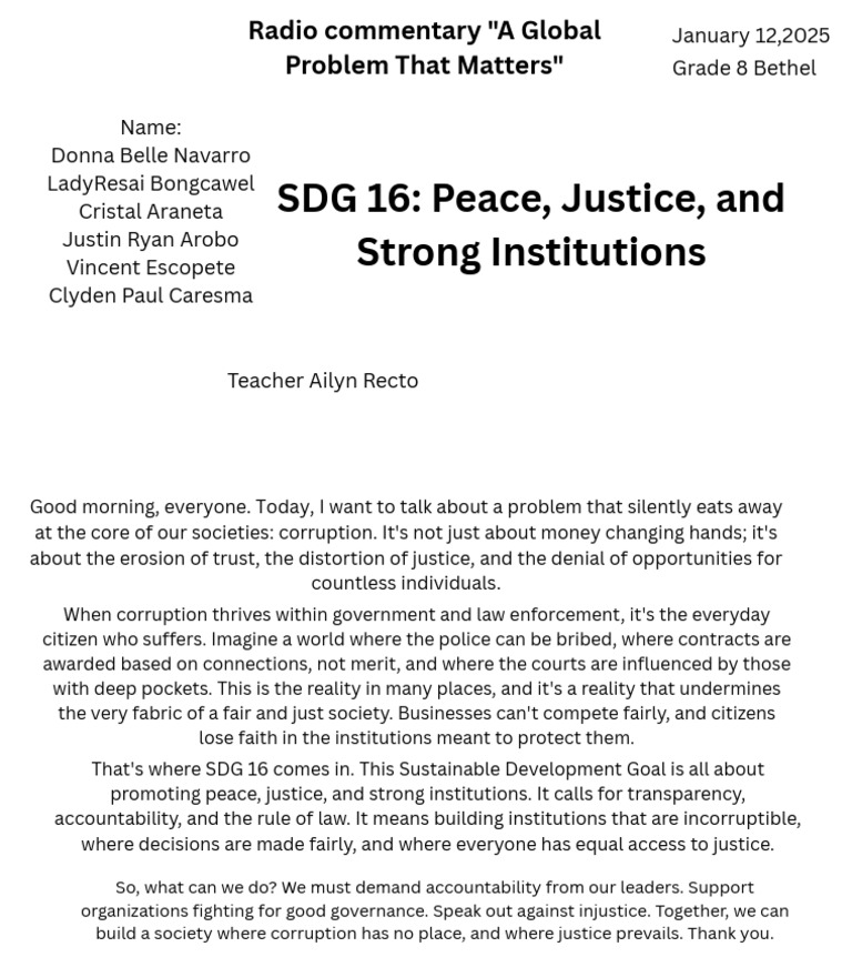 Radio Commentary A Global Problem That Matters - 20260111 - 201318 ...