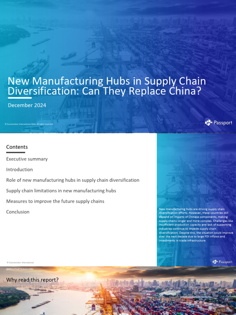 New Manufacturing Hubs in Supply Chain Diversification Can They Replace ...