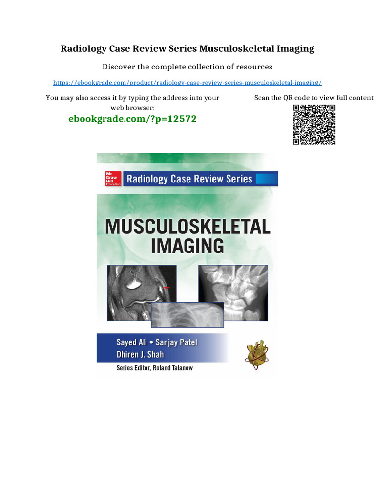 Radiology Case Review Series Musculoskeletal Imaging PDF Available ...