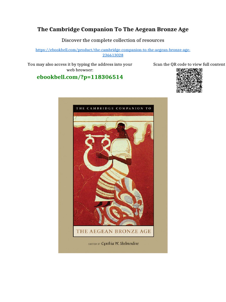 The Cambridge Companion to the Aegean Bronze Age available all format ...