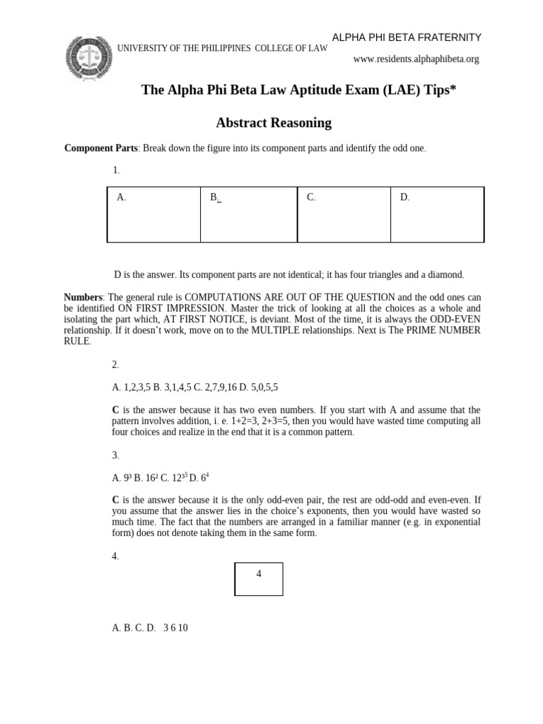 Alpha Phi Beta LAE Tips | PDF | Proposition | Logic