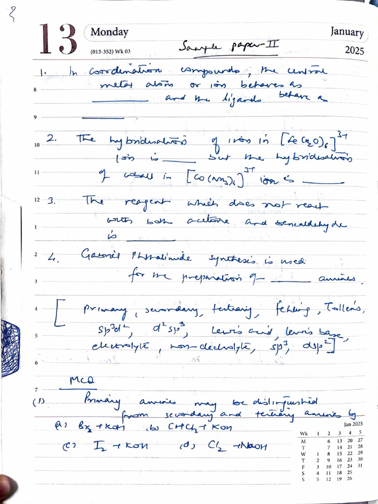 Sample Paper 2 - Maam | PDF