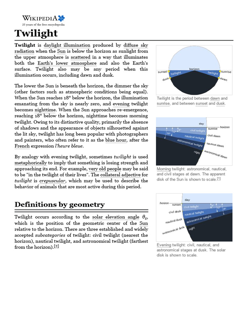 En.wikipedia.orgwikiTwilight | PDF | Twilight | Dawn