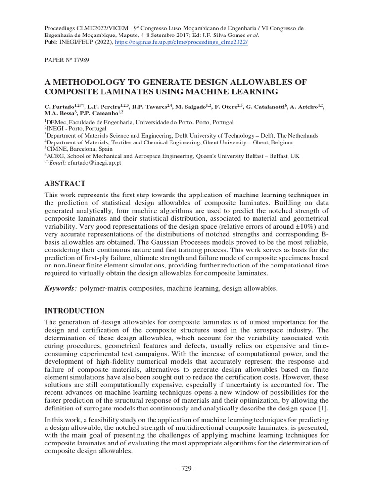 A Methodology To Generate Design Allowables of Composite Laminates ...