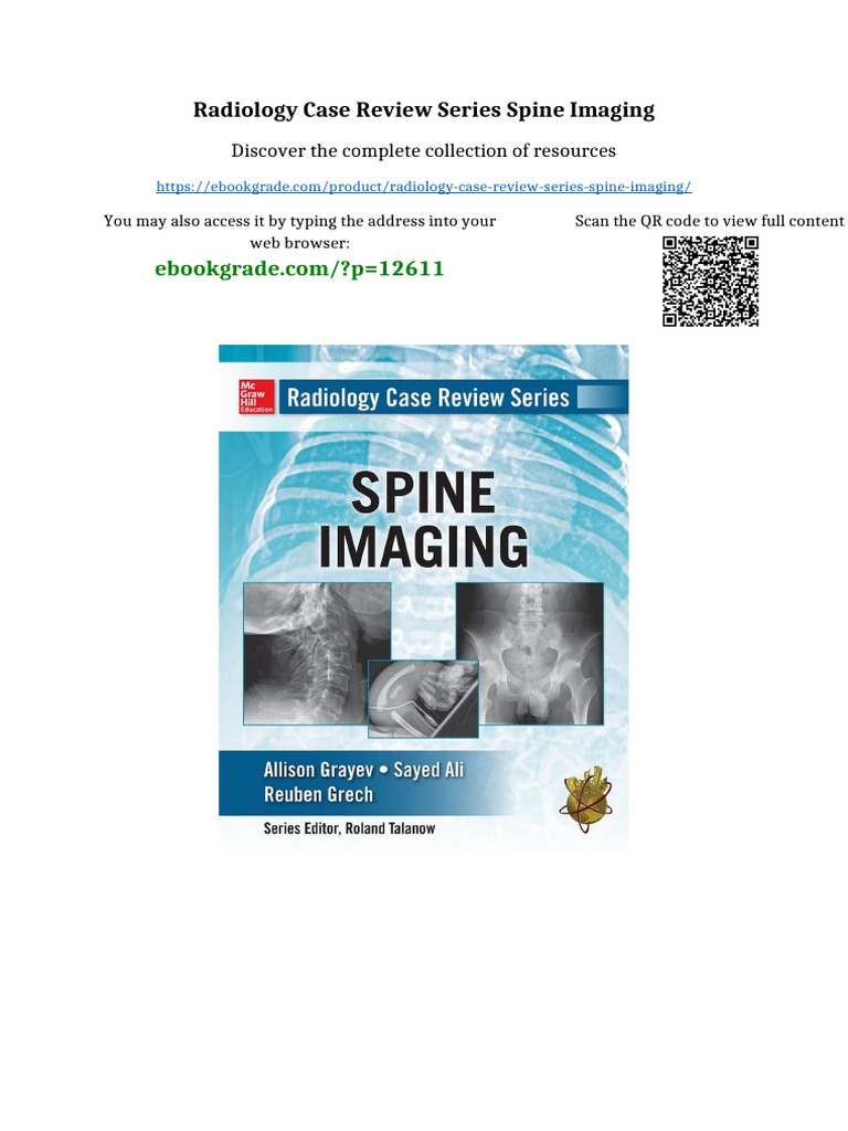 Radiology Case Review Series Spine Imaging Full Digital Chapters | PDF ...