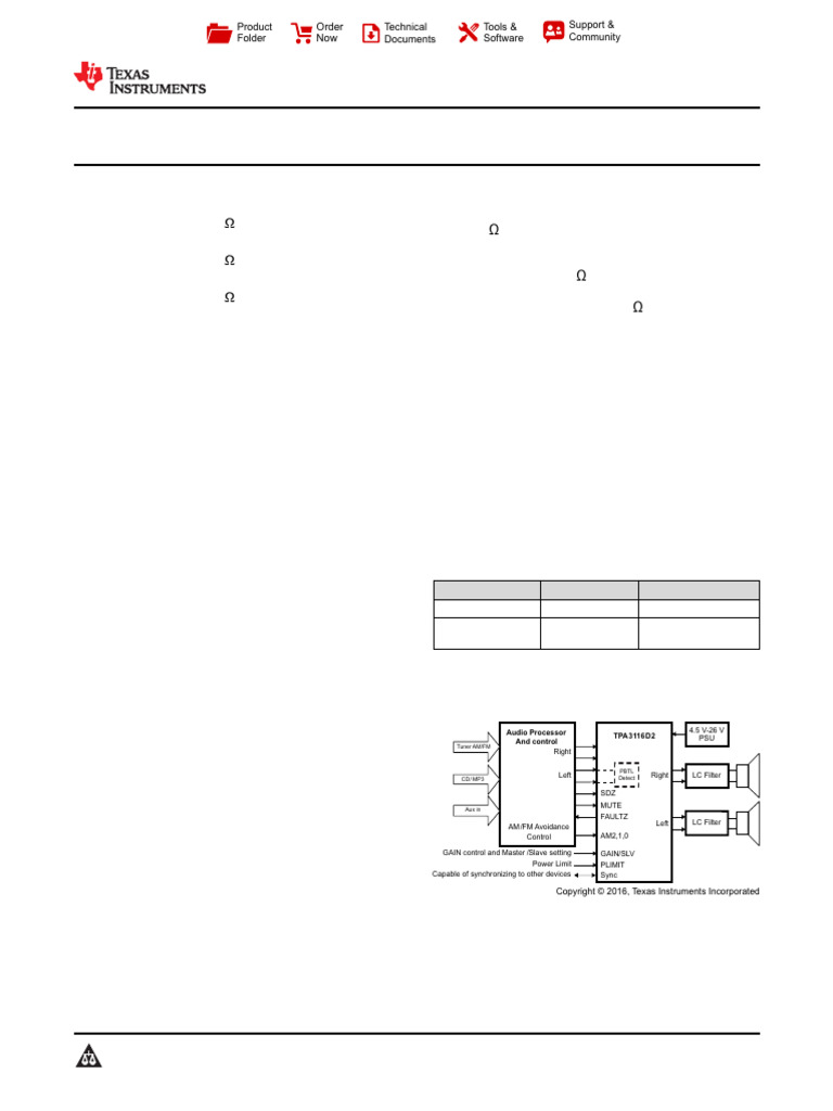 Tpa 3116 D 2 | PDF | Electrostatic Discharge | Amplifier