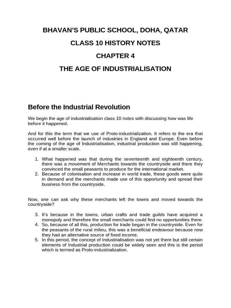 10 HIS Age of Industrialisation LESSON 4 | PDF | Labour Economics | Weaving