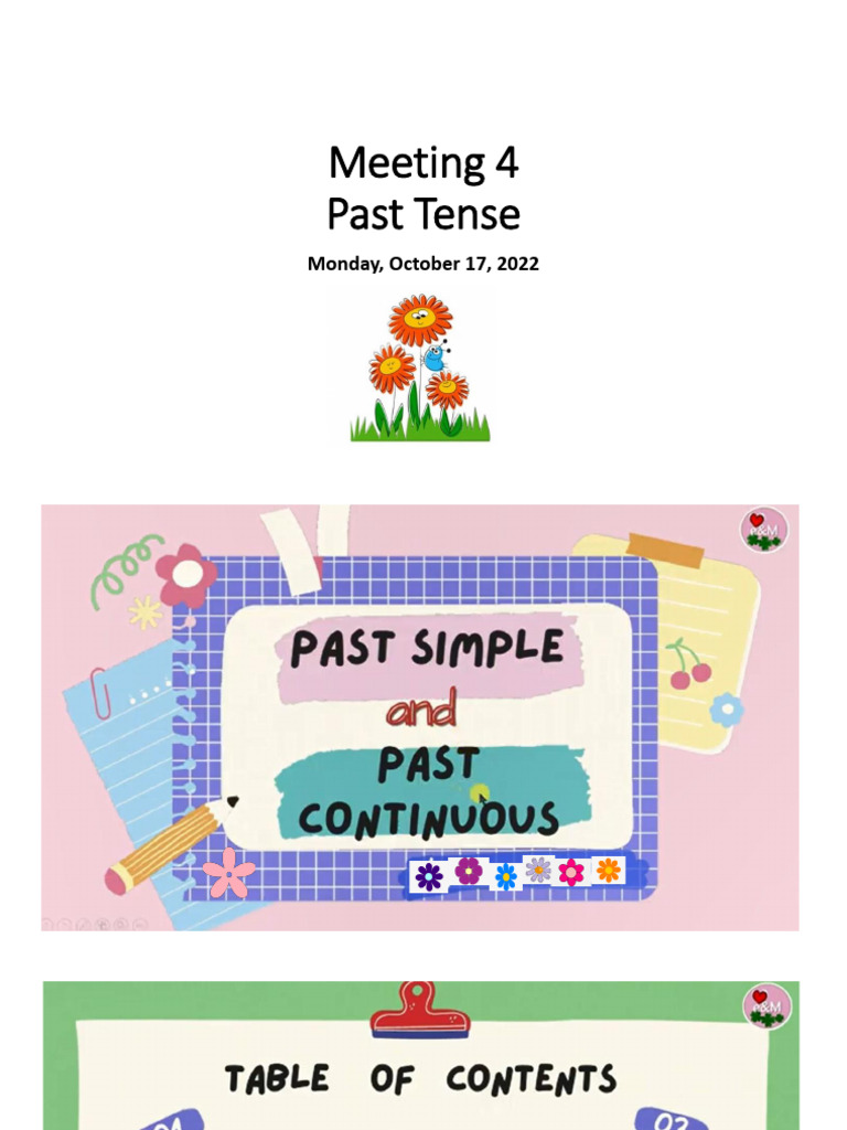 [P4] Meeting 4 - Past Tense Past Continuous | PDF