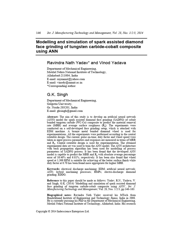 10.modelling and Simulation of Spark | PDF | Grinding (Abrasive Cutting ...