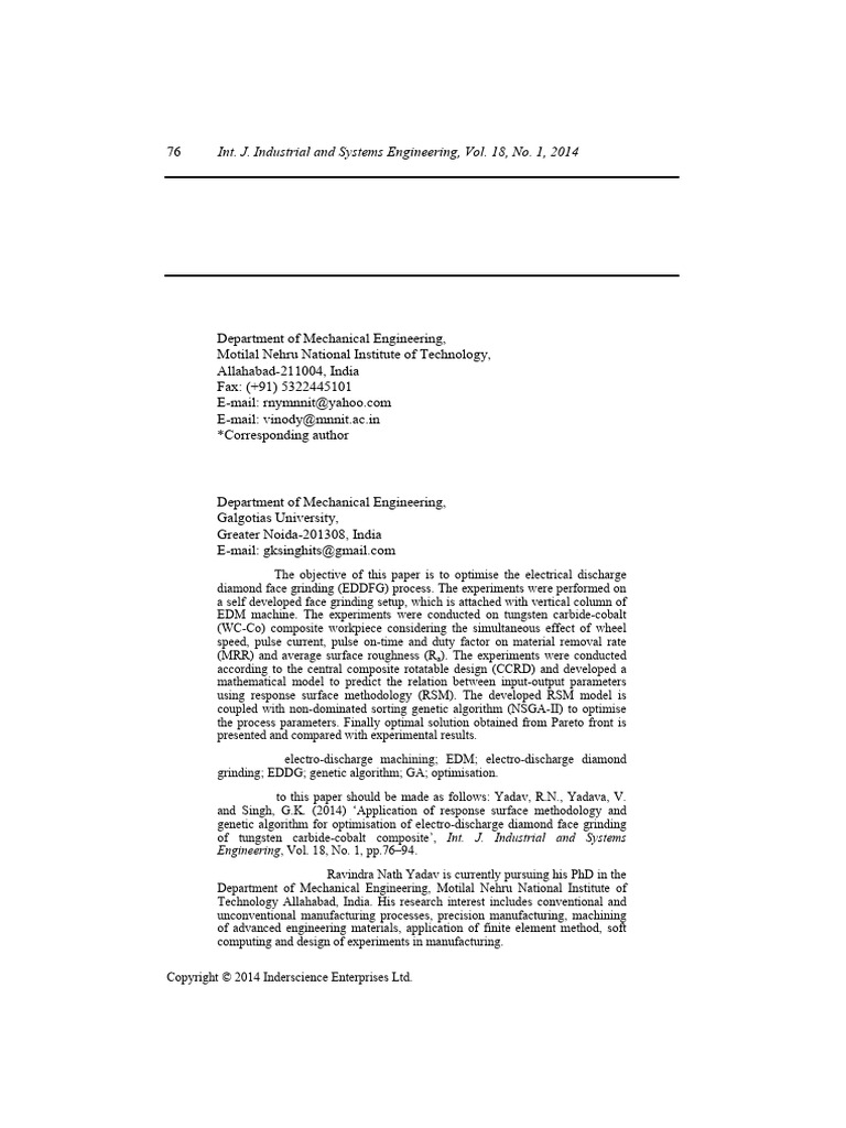 9.Application of Response Surface Methodology | PDF | Grinding ...
