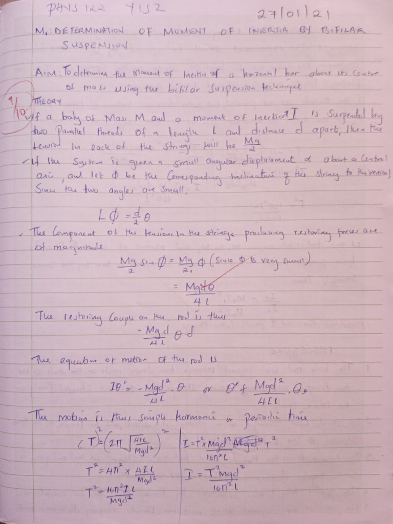 PHYS 122-Physics Practicals 2 | PDF