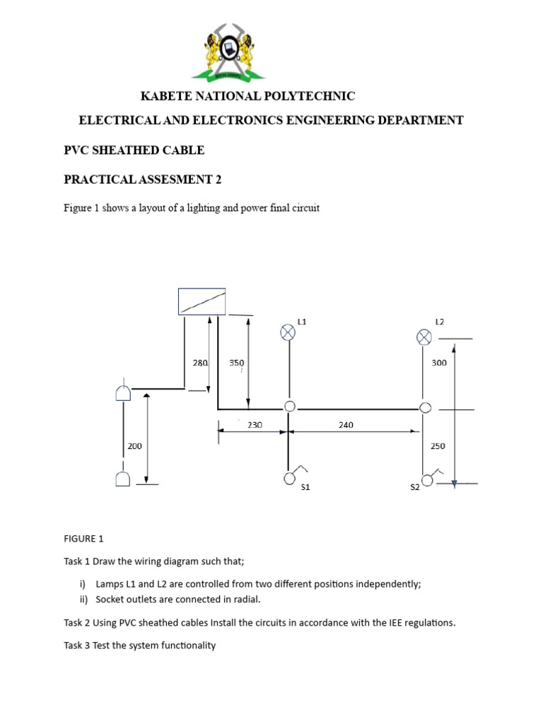 PVC Sheathed Cable. Practical 2 | PDF | Manufactured Goods | Electrical ...