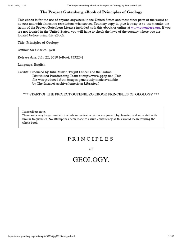 The Project Gutenberg eBook of Principles of Geology by Sir Charles ...