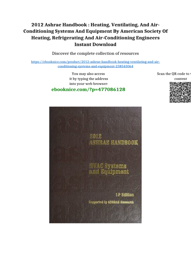 2012 ASHRAE handbook : heating, ventilating, and air-conditioning ...