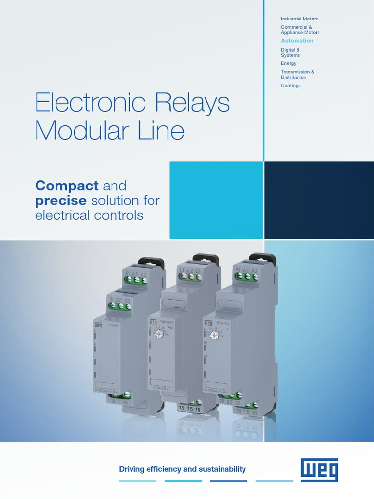 WEG Electronic Relays Modular Line 50069233 en | PDF | Relay | Power Supply