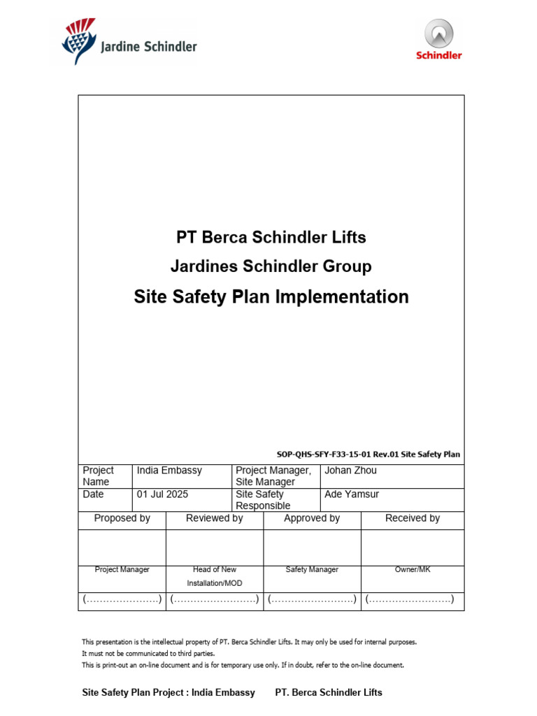 Site Safety Plan India Embassy | PDF