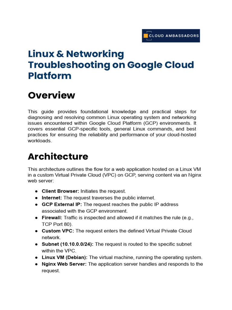Linux & Networking Troubleshooting on GCP (1) | PDF | Ip Address ...