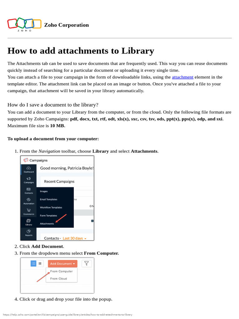 How To Add Attachments To Library | PDF | Software | Computing