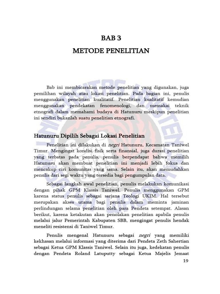 Contoh Metode Penelitian Tesis | PDF