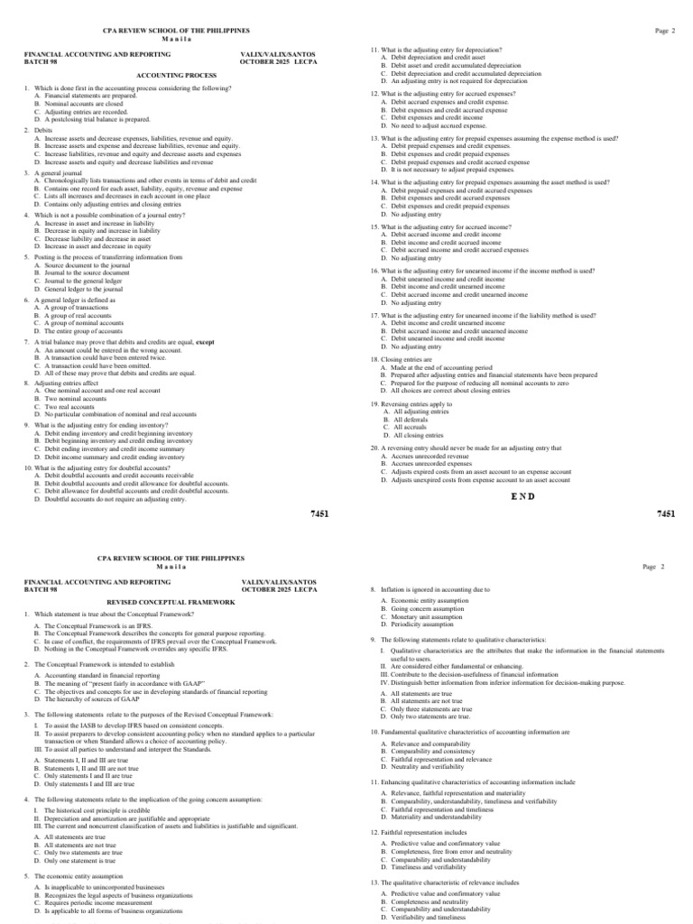 Far Cpar Ho Combined 2 Pages Per Sheet | PDF | Debits And Credits | Expense