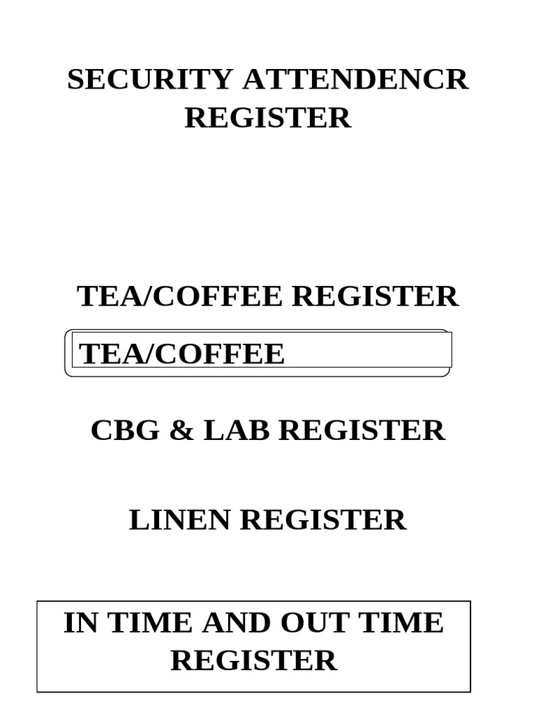Security Attendencr Register | PDF